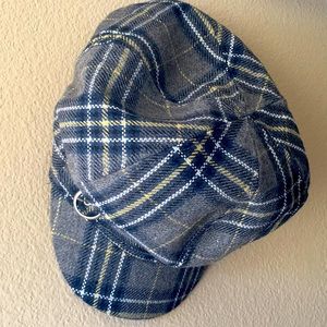 Plaid Wool Blend Hat